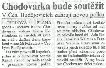 Chodovarka bude soutěžit